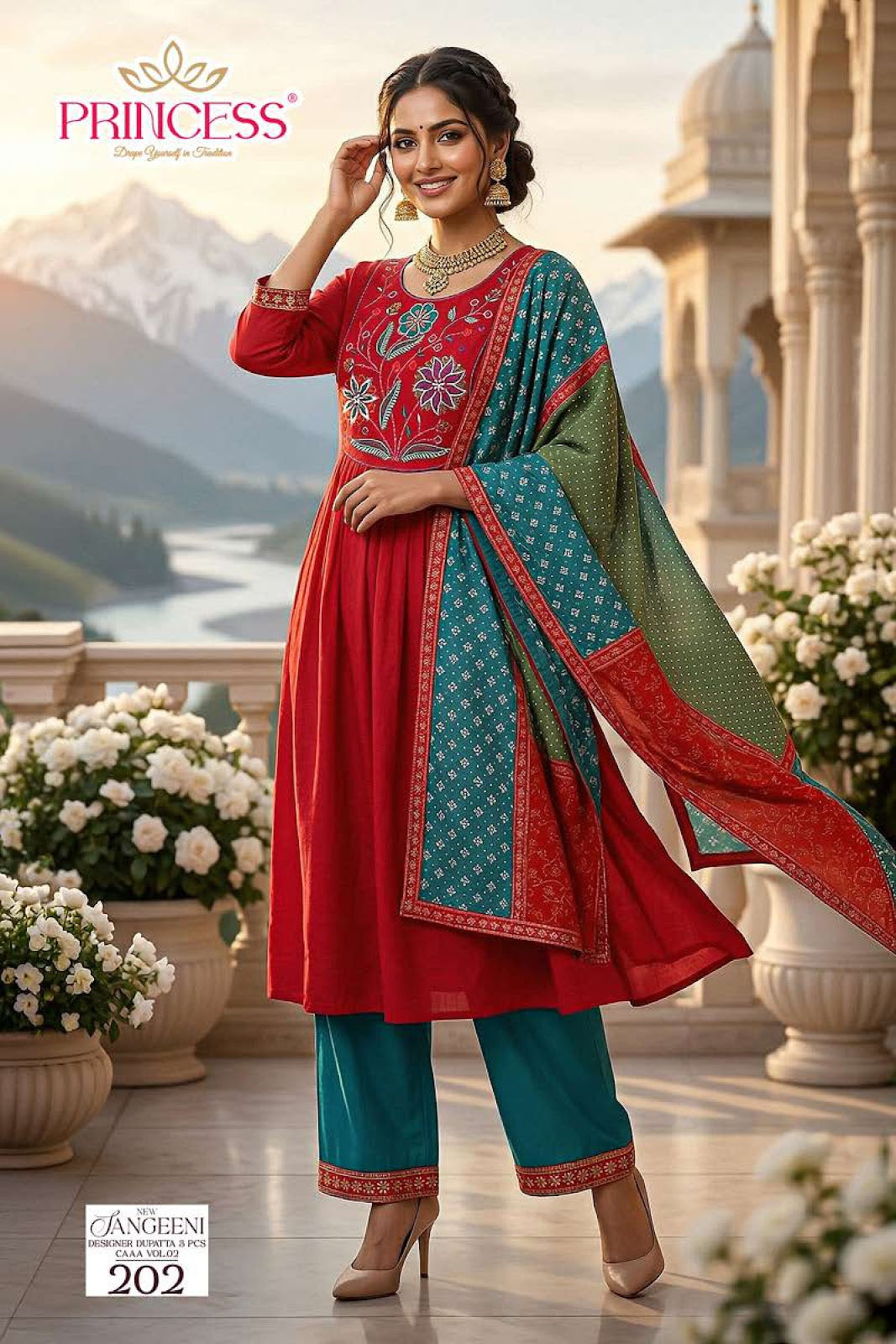 Sangeeni Vol 2 Princess Creation Roman Readymade Anarkali Suits Wholesaler