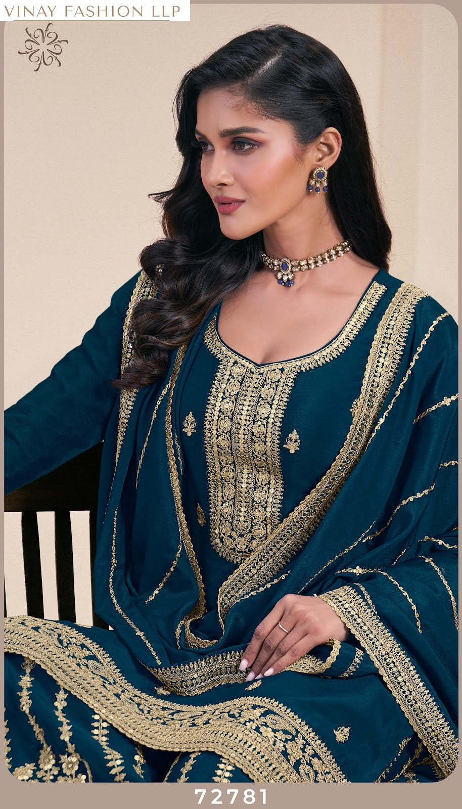 Sangeet Kuleesh Vinay Fashion Llp Chinon Sharara Style Suits Wholesale
