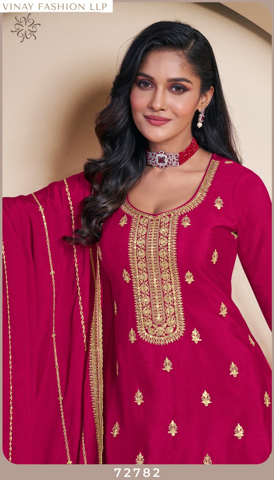 Sangeet Kuleesh Vinay Fashion Llp Chinon Sharara Style Suits Wholesale