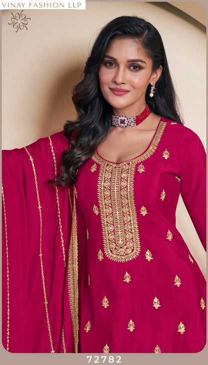 Sangeet Kuleesh Vinay Fashion Llp Chinon Sharara Style Suits Wholesale