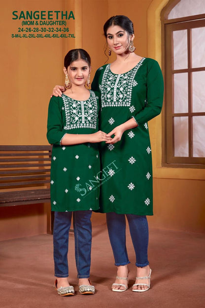 Sangeetha Sangeet Crepe Knee Length Kurtis Wholesaler India