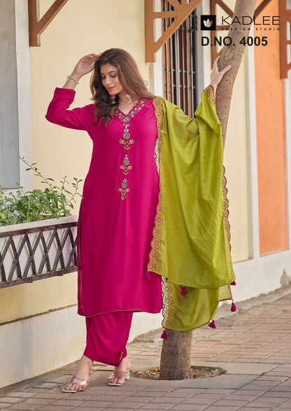 Sangini Kadlee Rayon Readymade Plazzo Style Suits Supplier Ahmedabad