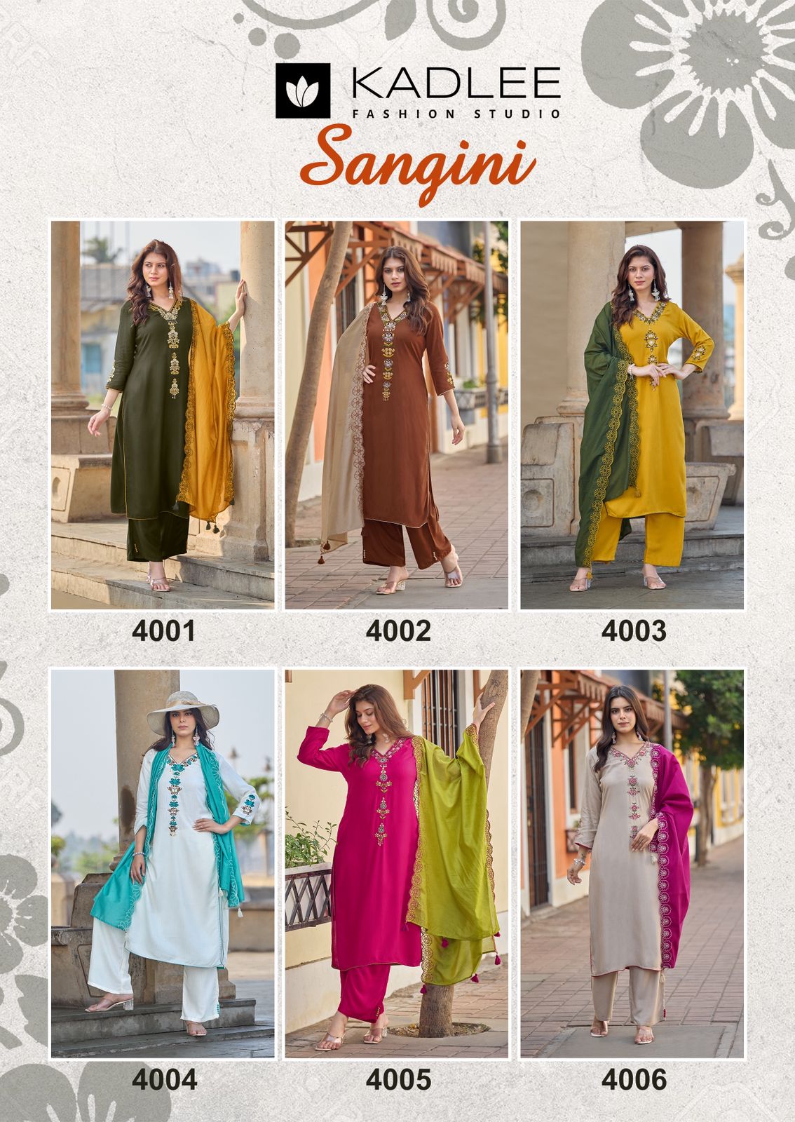 Sangini Kadlee Rayon Readymade Plazzo Style Suits Supplier Ahmedabad
