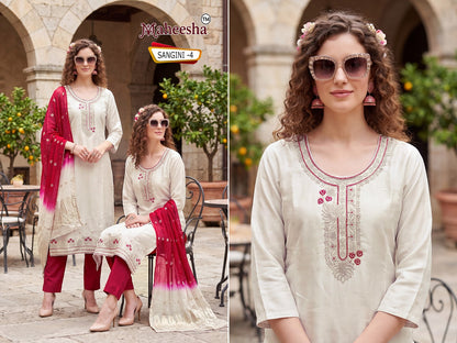 Sangini Maheesha Roman Readymade Pant Style Suits Wholesale Rate