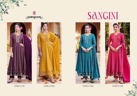 Sangini Rangoon Rayon Readymade Anarkali Suits