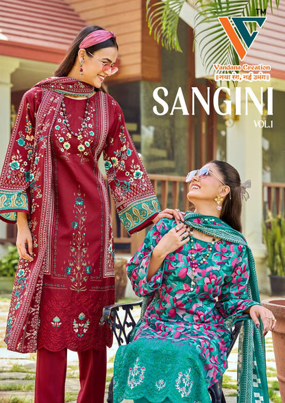 Sangini Vol 1 Vandana Creation Mix Cotton Karachi Salwar Suits Manufacturer