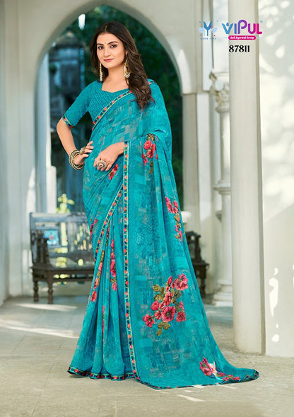 Sangini Vol 3 Vipul Georgette Sarees Manufacturer Gujarat