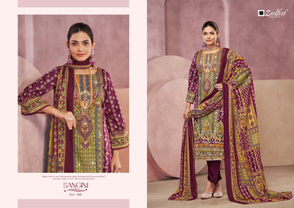 Sangini Vol 4 Zulfat Designer Jam Cotton Karachi Salwar Suits Supplier Ahmedabad