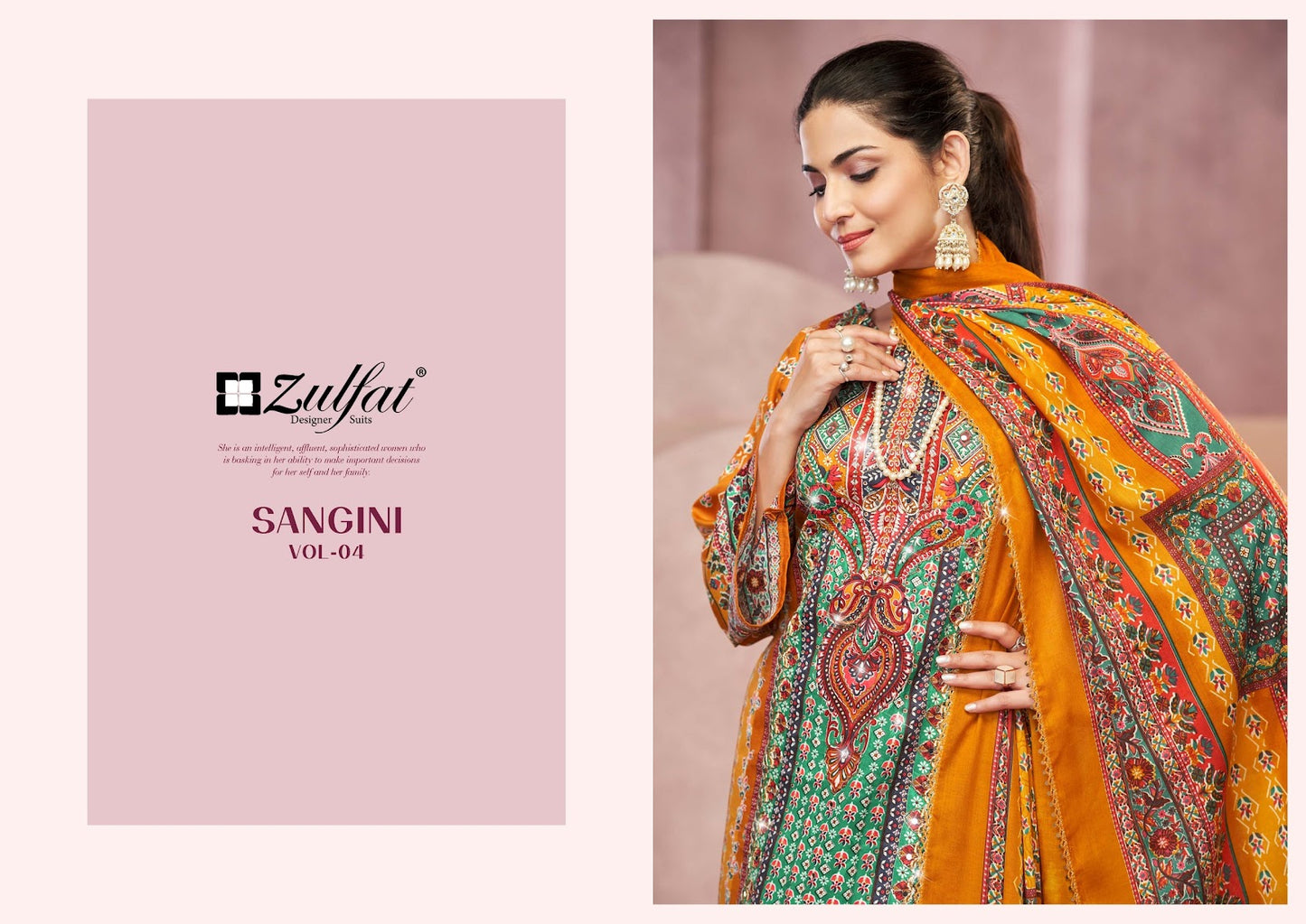 Sangini Vol 4 Zulfat Designer Jam Cotton Karachi Salwar Suits Supplier Ahmedabad