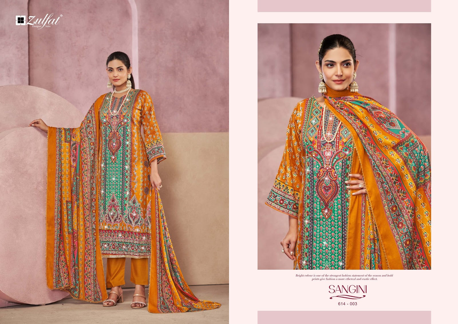 Sangini Vol 4 Zulfat Designer Jam Cotton Karachi Salwar Suits Supplier Ahmedabad