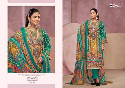 Sangini Vol 4 Zulfat Designer Jam Cotton Karachi Salwar Suits Supplier Ahmedabad