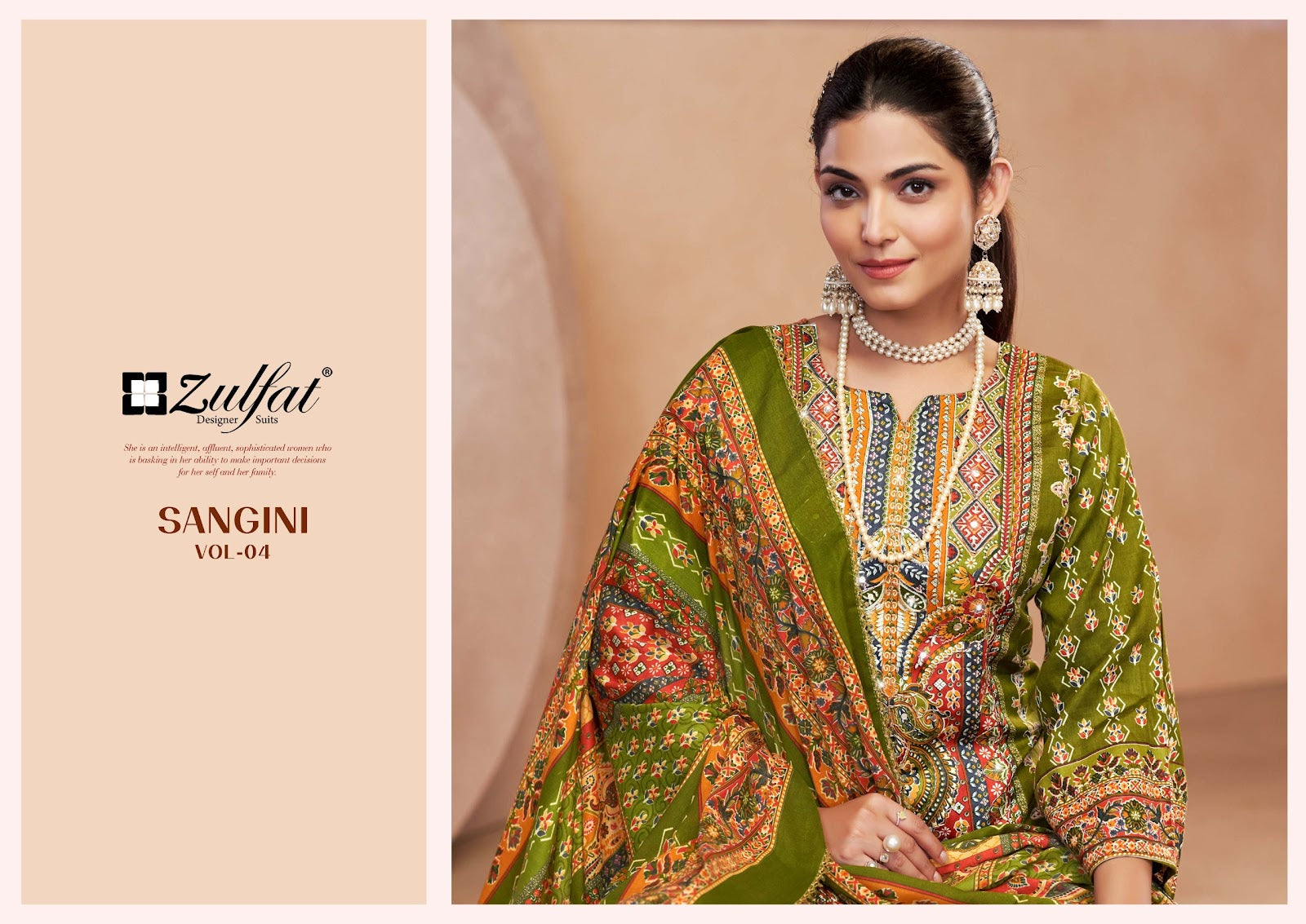 Sangini Vol 4 Zulfat Designer Jam Cotton Karachi Salwar Suits Supplier Ahmedabad