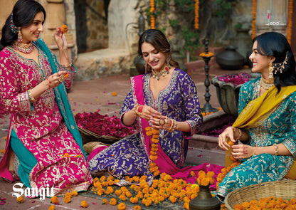 Sangit Eba Lifestyle Chinon Readymade Plazzo Style Suits Manufacturer India