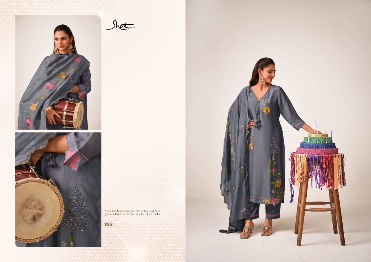 Sangroor Jay Vijay Shai Bemberg Pant Style Suits Exporter Gujarat