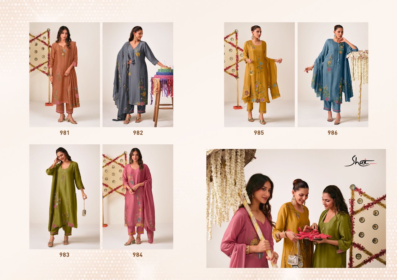 Sangroor Jay Vijay Shai Bemberg Pant Style Suits Exporter Gujarat