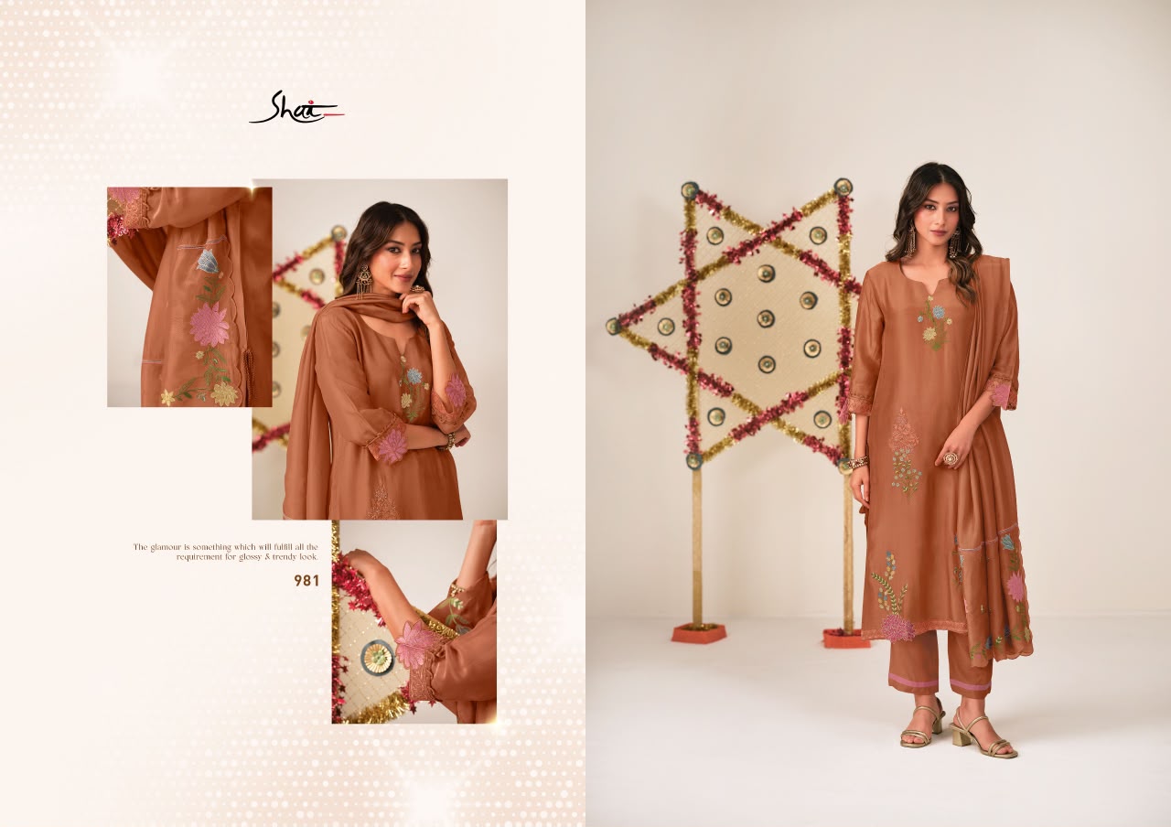 Sangroor Jay Vijay Shai Bemberg Pant Style Suits Exporter Gujarat
