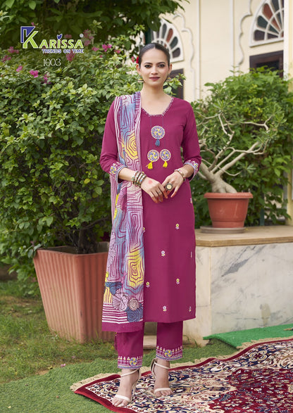 Sania Karissa Cotton Readymade Pant Style Suits Exporter Gujarat