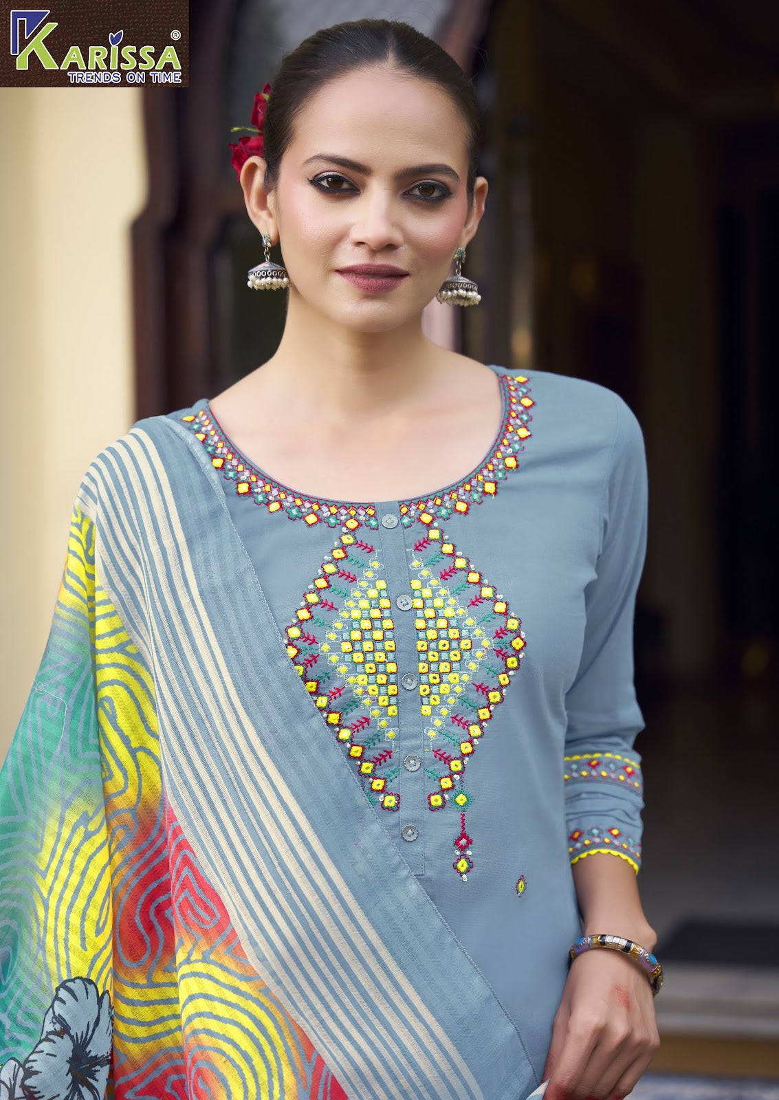 Sania Karissa Cotton Readymade Pant Style Suits Exporter Gujarat