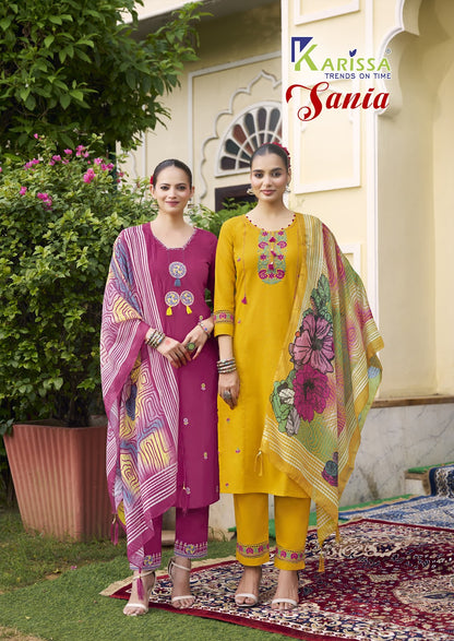 Sania Karissa Cotton Readymade Pant Style Suits Exporter Gujarat