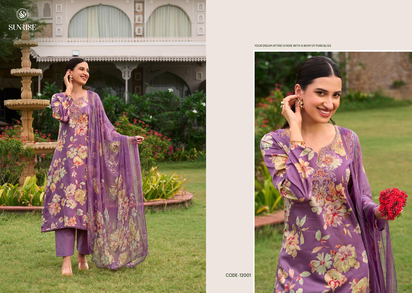 Sania Vol 12 Sunrise Jam Satin Pant Style Suits Supplier Gujarat