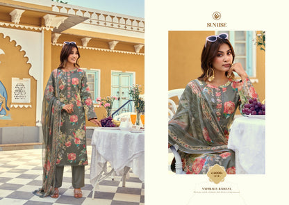 Sania Vol 14 Sunrise Jam Satin Pant Style Suits Wholesale Price