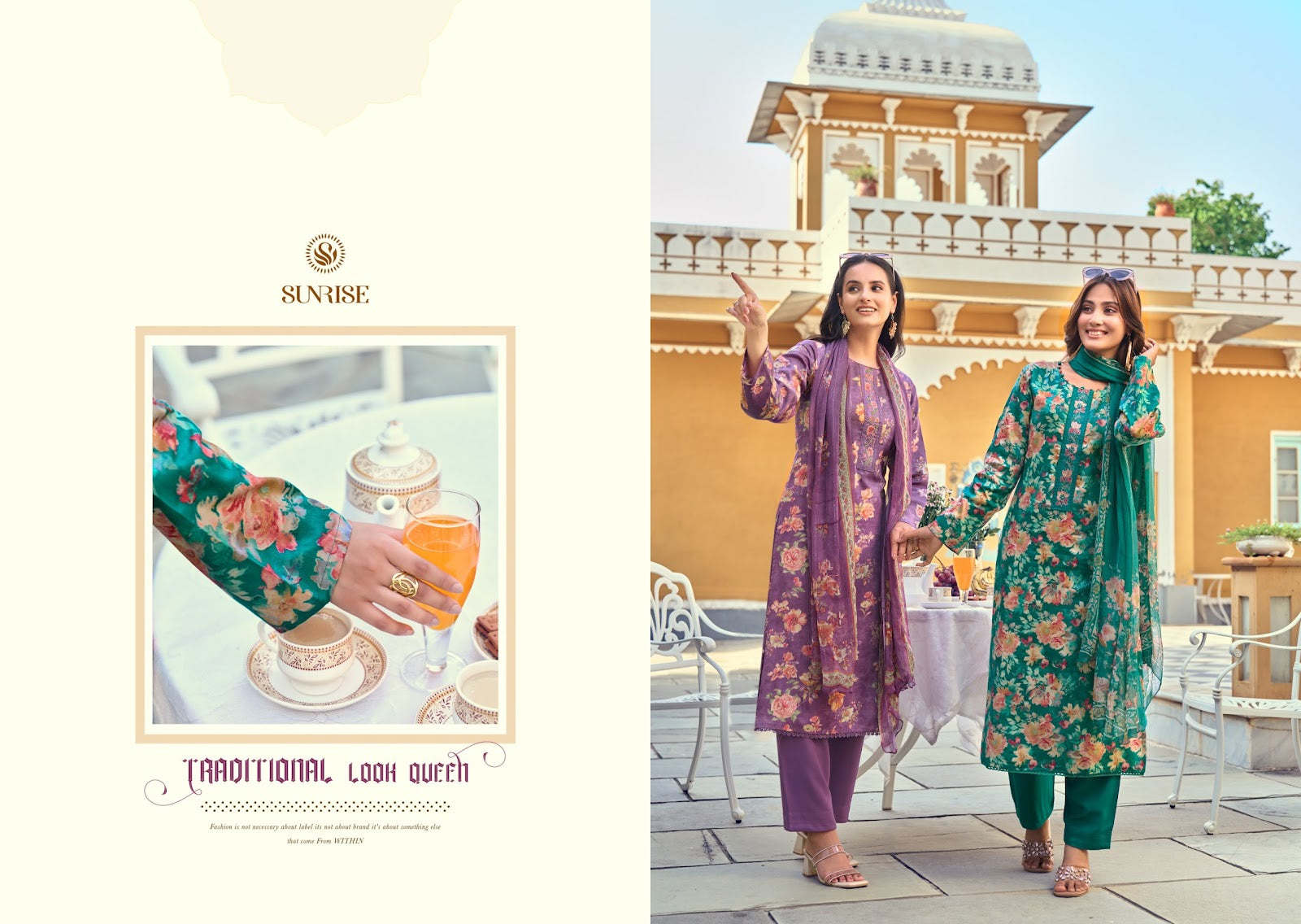 Sania Vol 14 Sunrise Jam Satin Pant Style Suits Wholesale Price