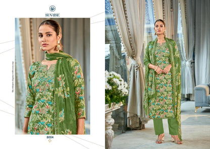 Sania Vol 8 Sunrise Jam Satin Pant Style Suits Exporter Ahmedabad