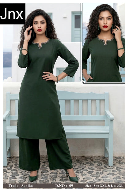 Sanika Jnx Dhabu Cotton Kurti Plazzo Set Manufacturer Ahmedabad