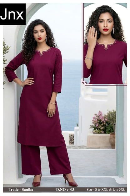 Sanika Jnx Dhabu Cotton Kurti Plazzo Set Manufacturer Ahmedabad