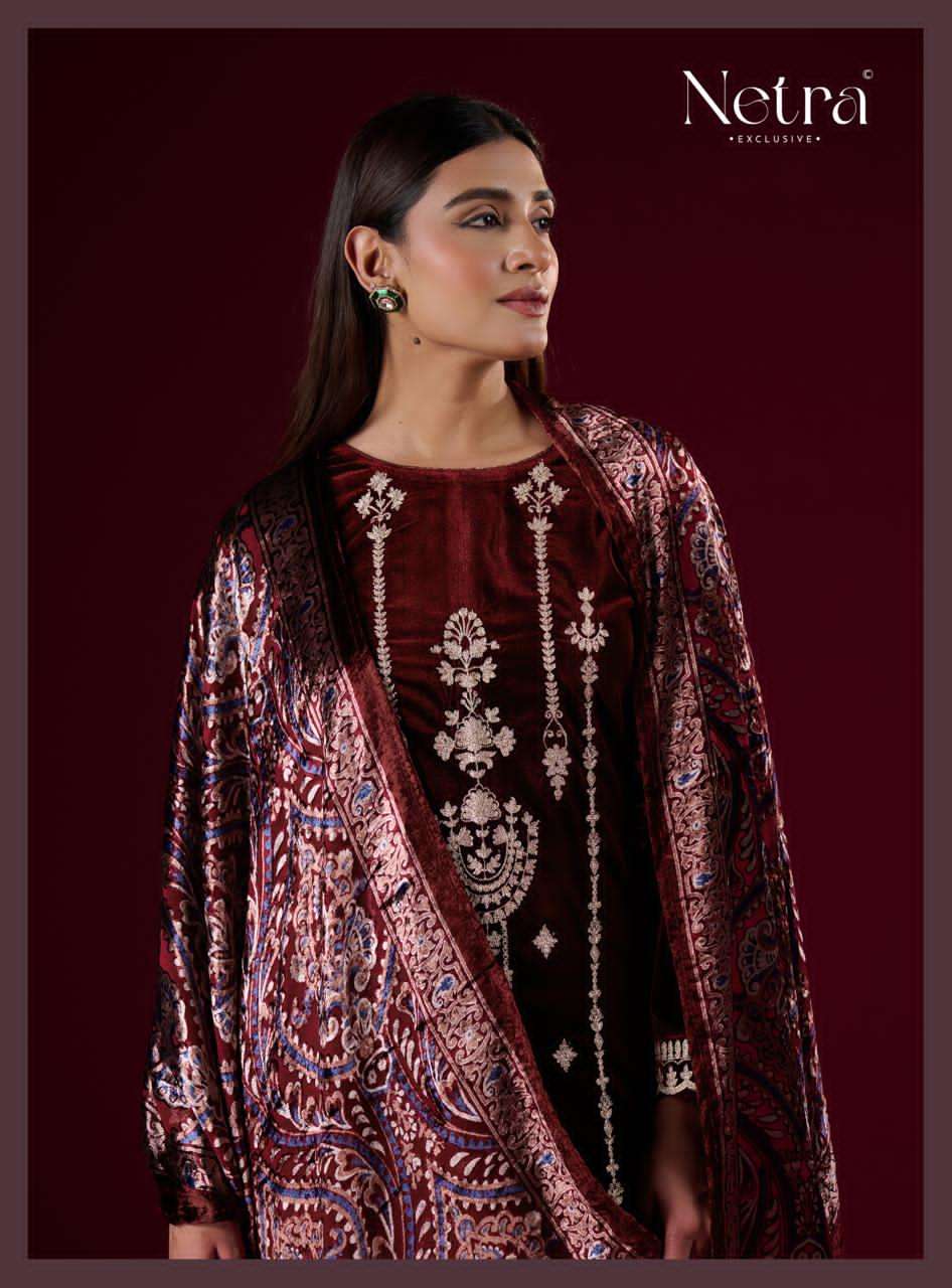 Sanika Netra Velvet Suits Manufacturer India
