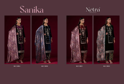 Sanika Netra Velvet Suits Manufacturer India