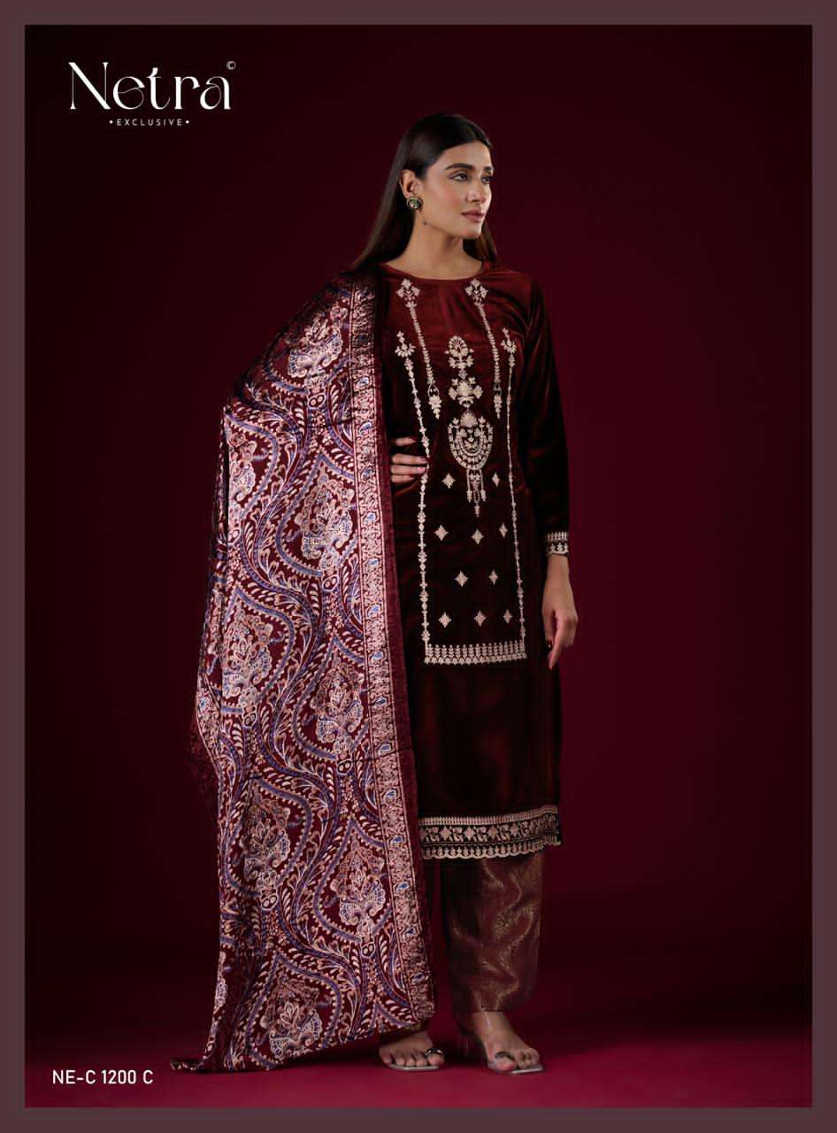 Sanika Netra Velvet Suits Manufacturer India