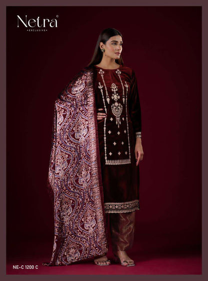 Sanika Netra Velvet Suits Manufacturer India