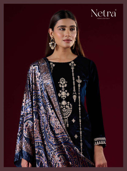 Sanika Netra Velvet Suits Manufacturer India