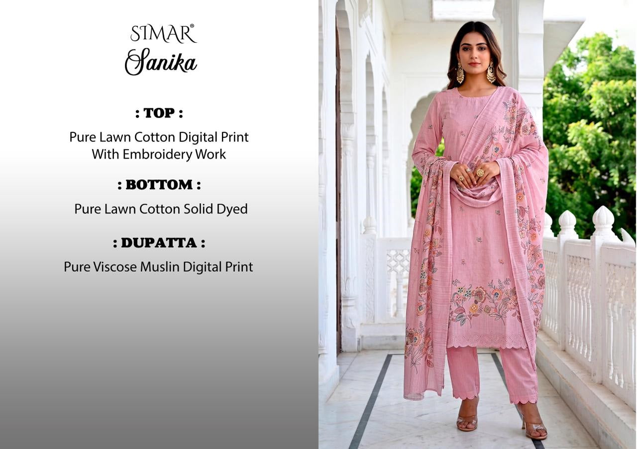 Sanika Simar Lawn Cotton Pant Style Suits Wholesaler Gujarat