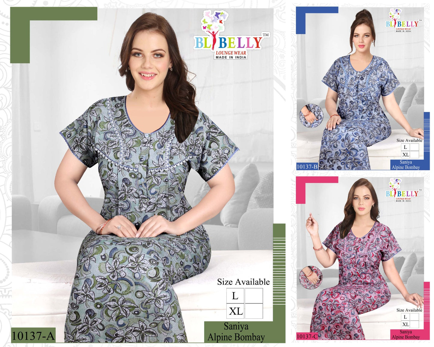 Saniya Belly Alpine Night Gowns Wholesaler India