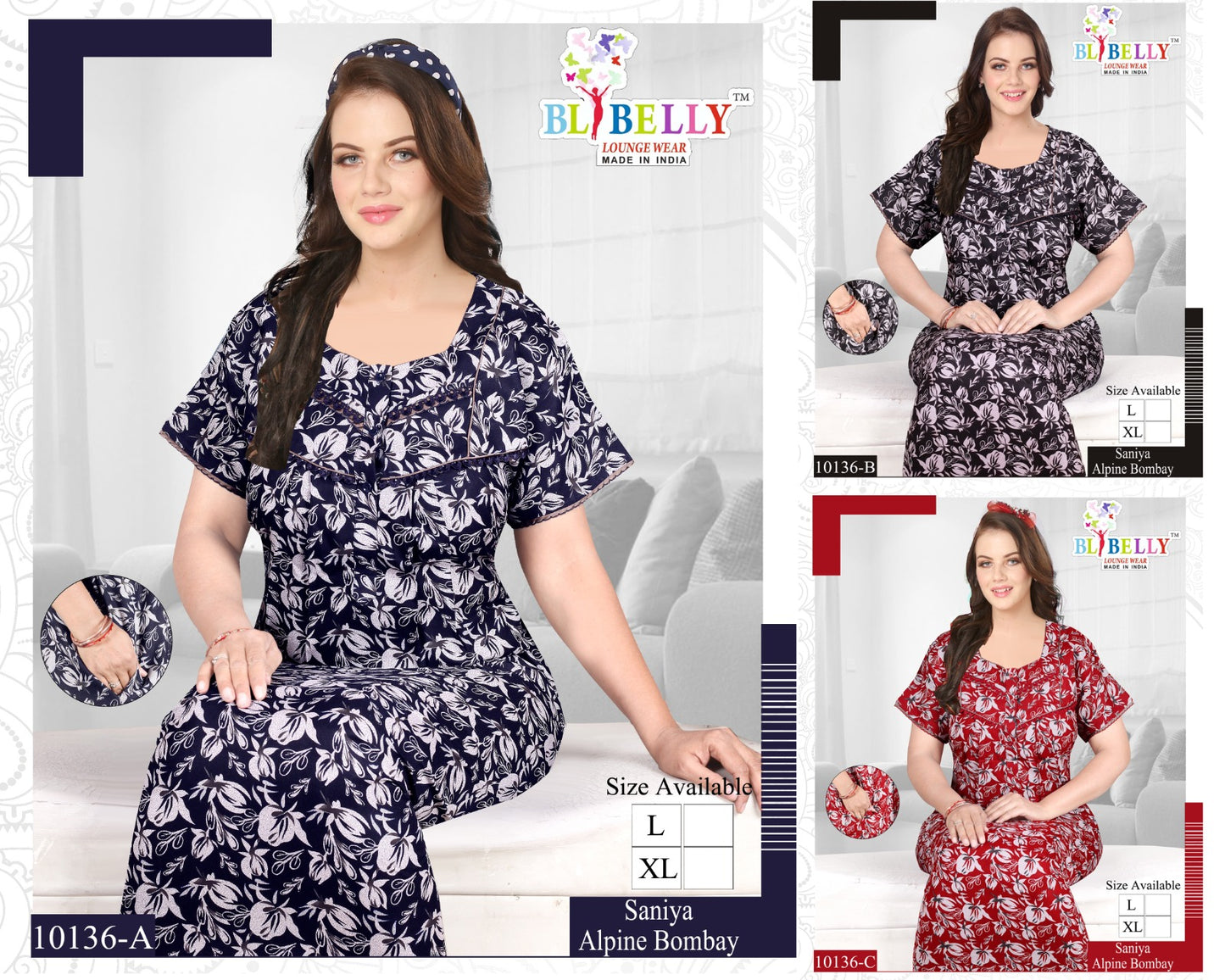 Saniya Belly Alpine Night Gowns Wholesaler India