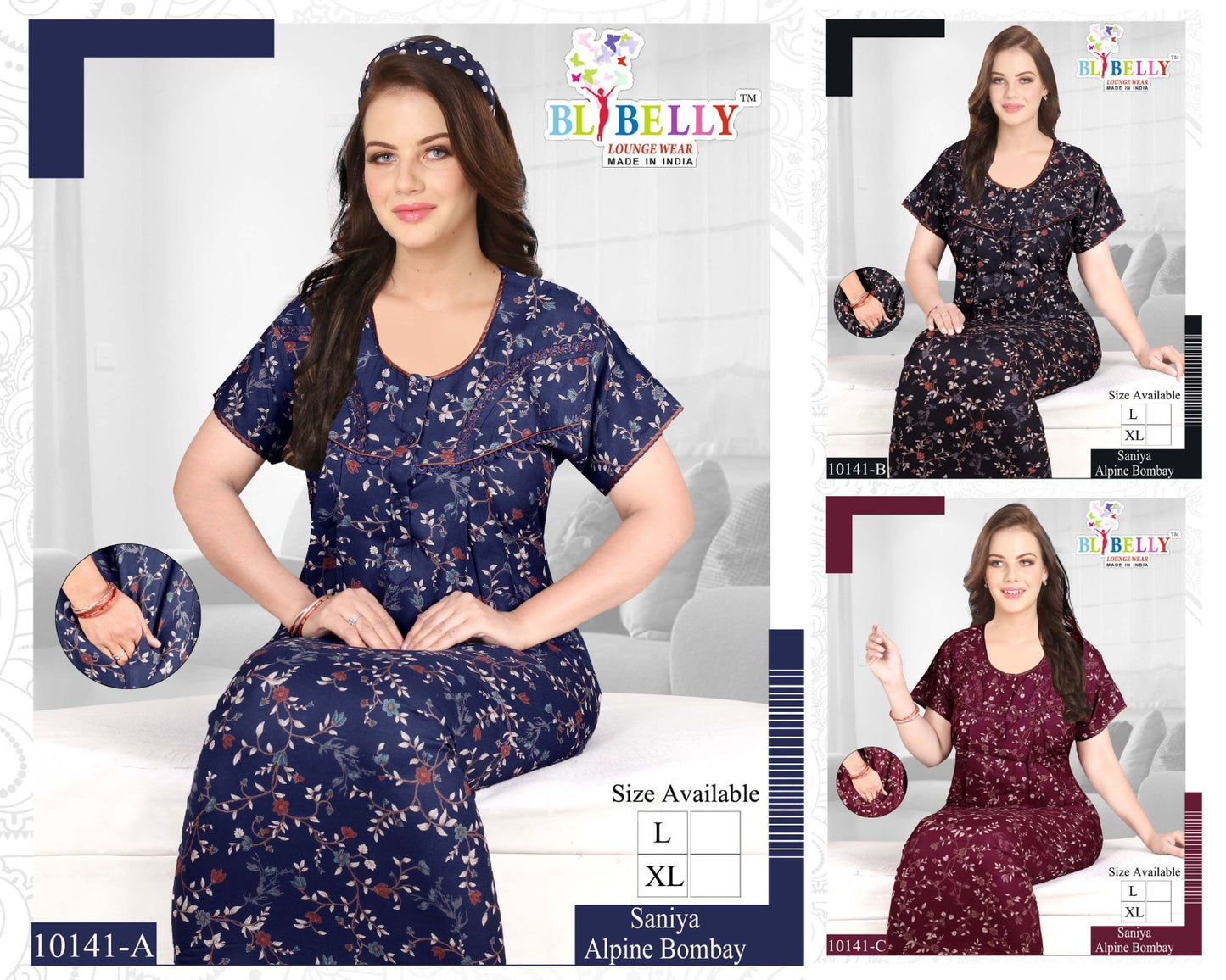 Saniya Belly Alpine Night Gowns Wholesaler India