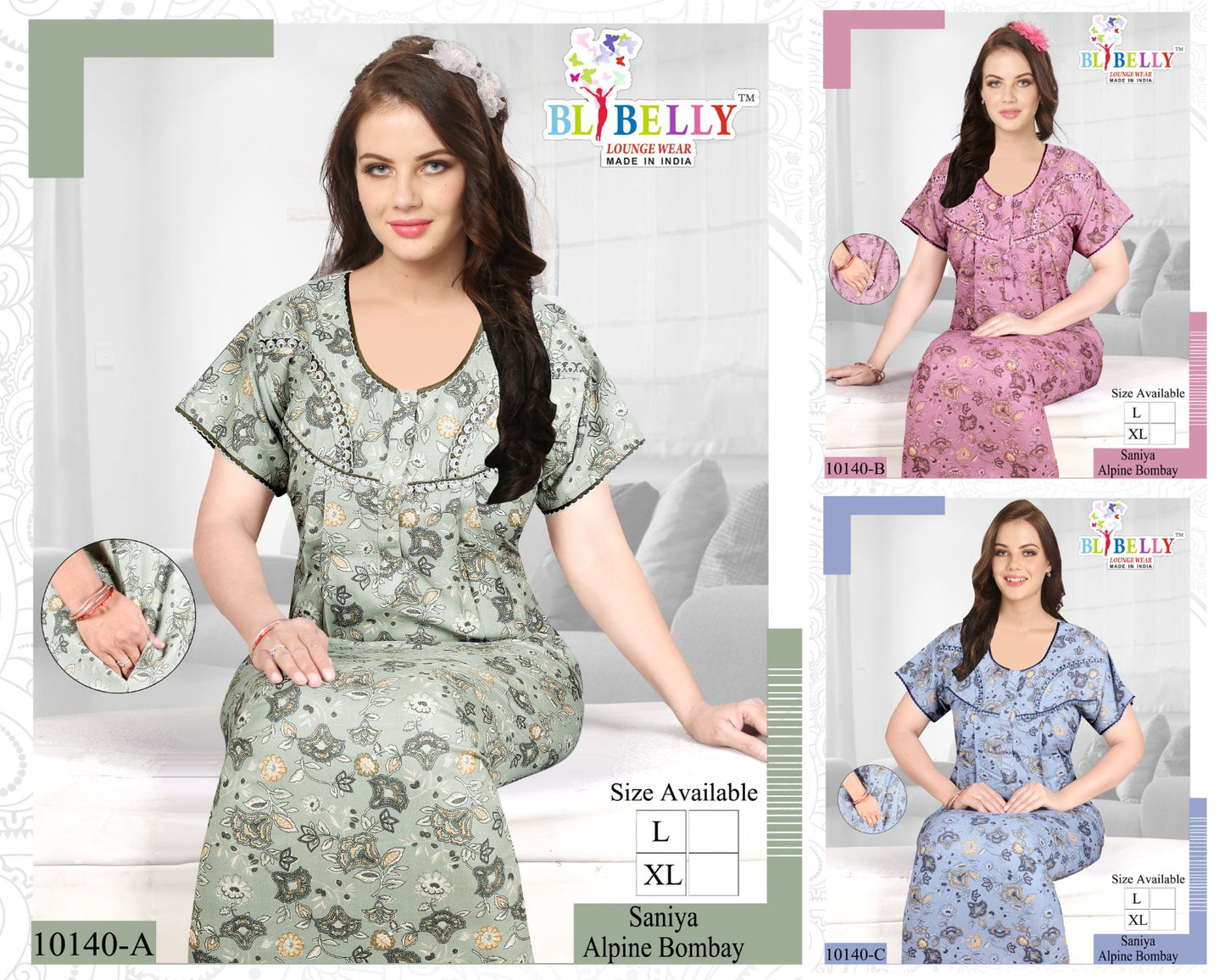 Saniya Belly Alpine Night Gowns Wholesaler India