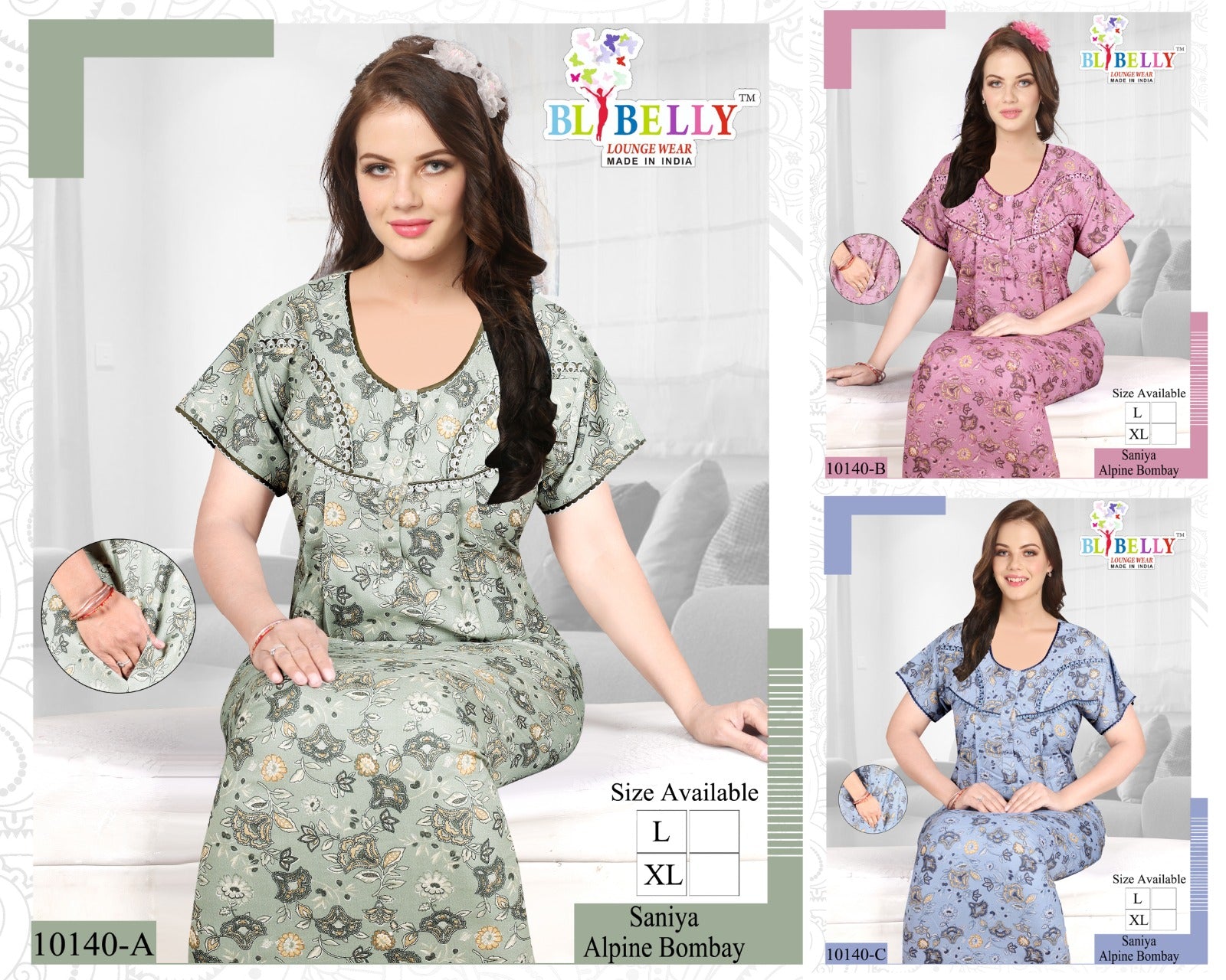 Saniya Belly Alpine Night Gowns Wholesaler India