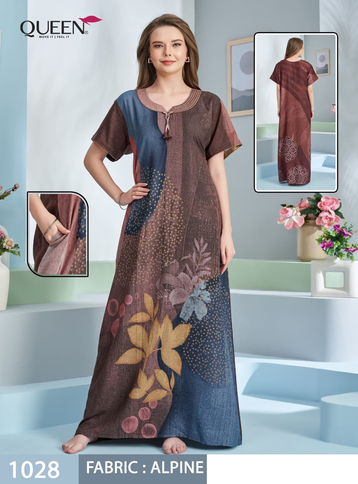 Saniya Queen Alpine Night Gowns Wholesale Price