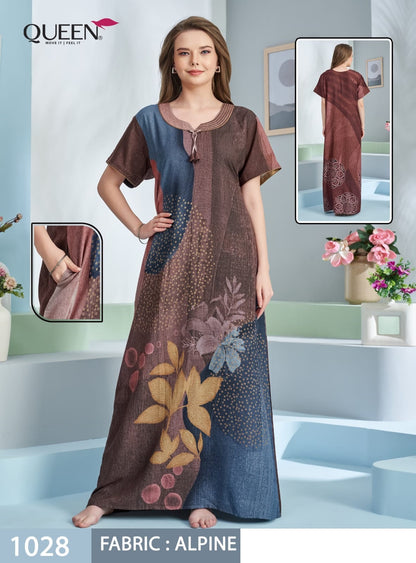 Saniya Queen Alpine Night Gowns Wholesale Price