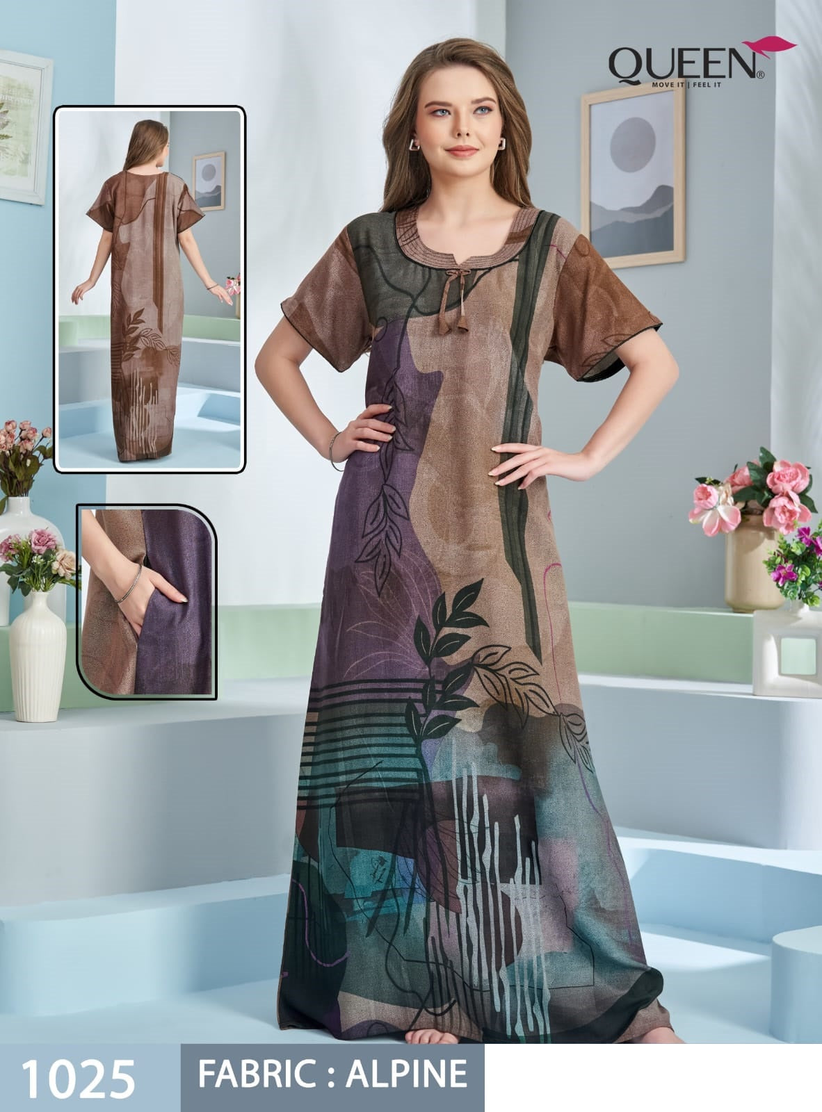 Saniya Queen Alpine Night Gowns Wholesale Price