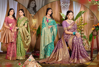 Saniya Saroski Vol 1 Saroj Satin Sarees Wholesaler