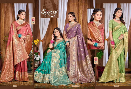 Saniya Saroski Vol 2 Saroj Satin Sarees Wholesaler