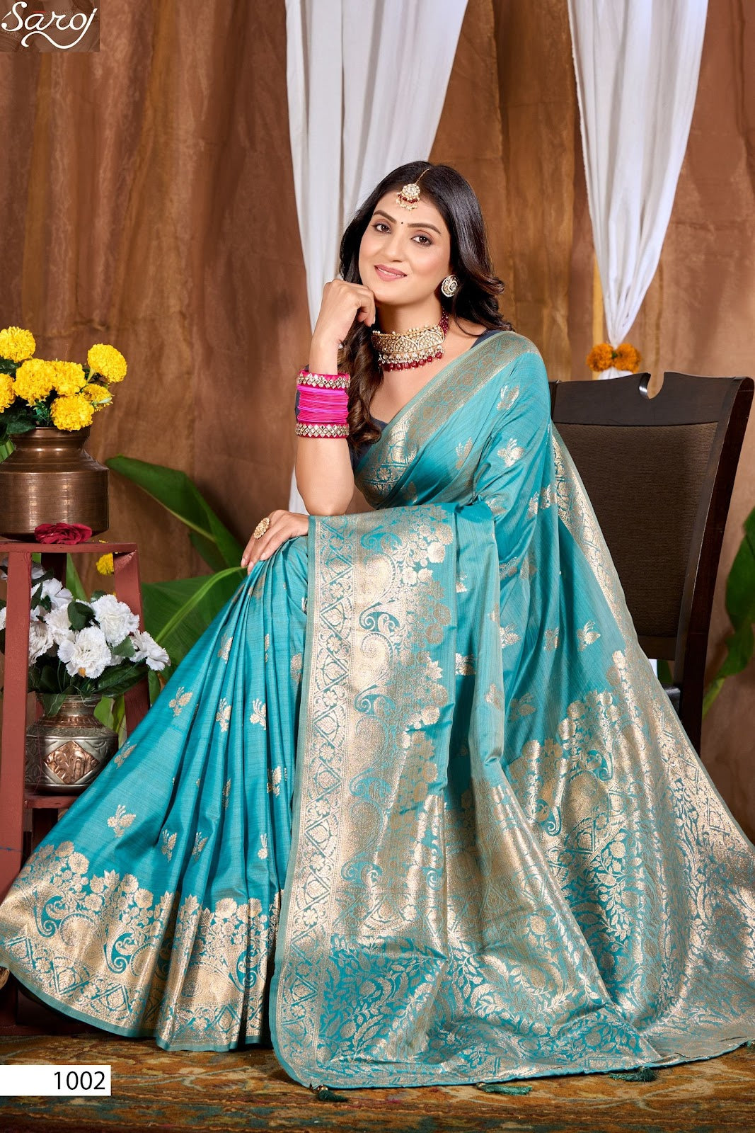 Saniya Saroski Vol 2 Saroj Satin Sarees Wholesaler