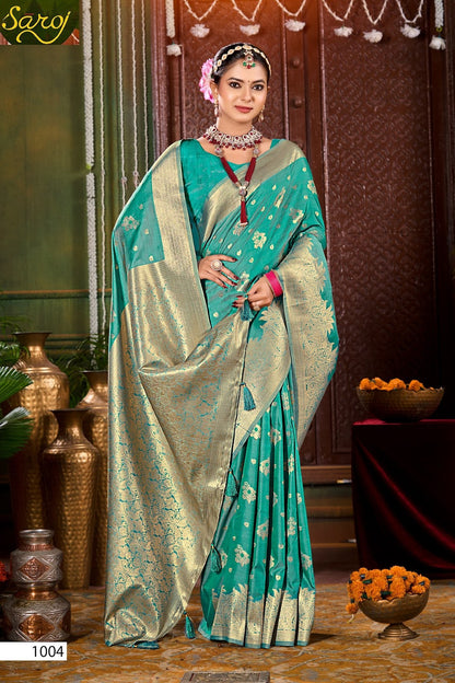 Saniya Saroski Vol 4 Saroj Satin Sarees Wholesaler