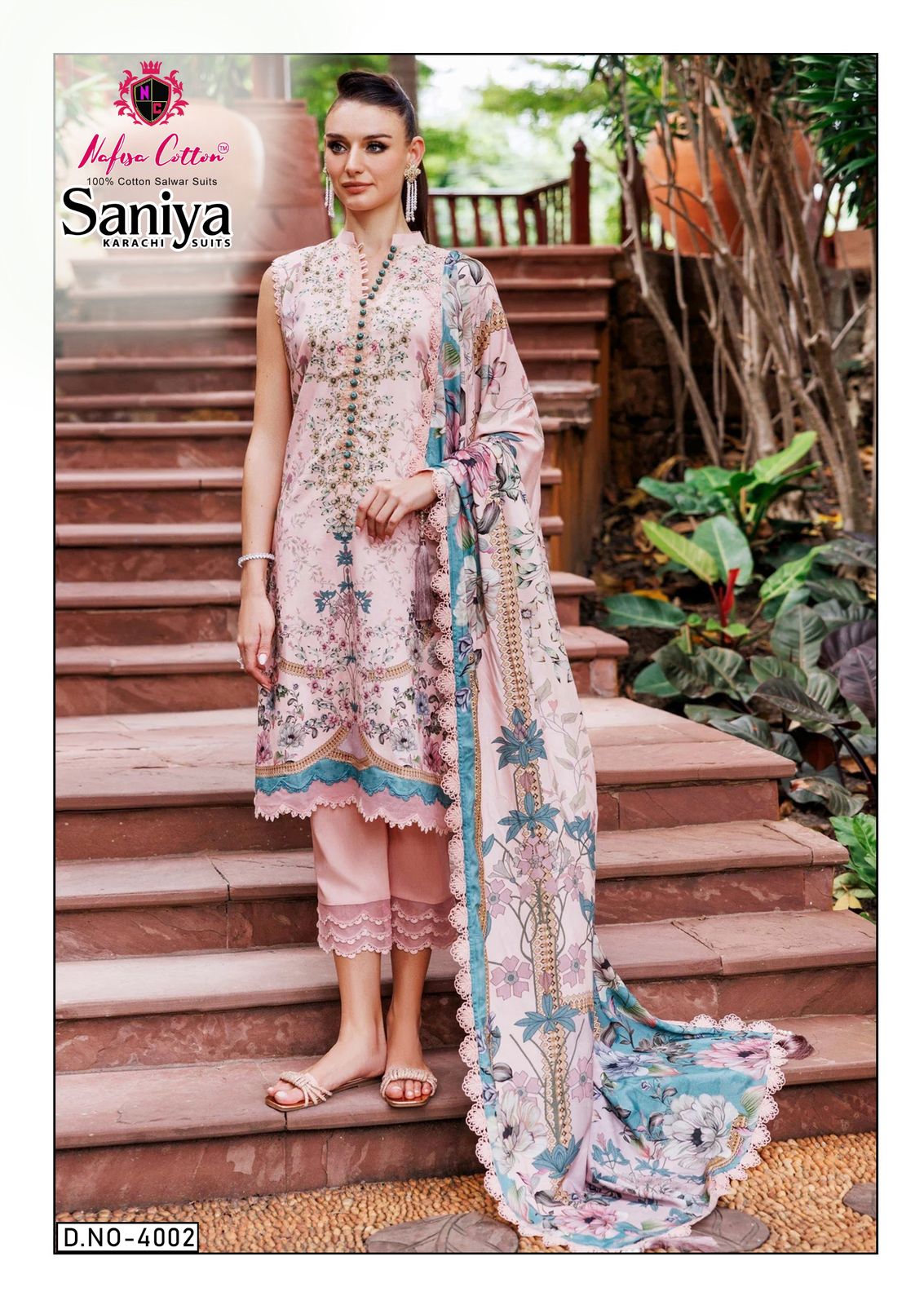 Saniya Vol 4 Nafisa Cotton Soft Cotton Karachi Salwar Suits Wholesale Price