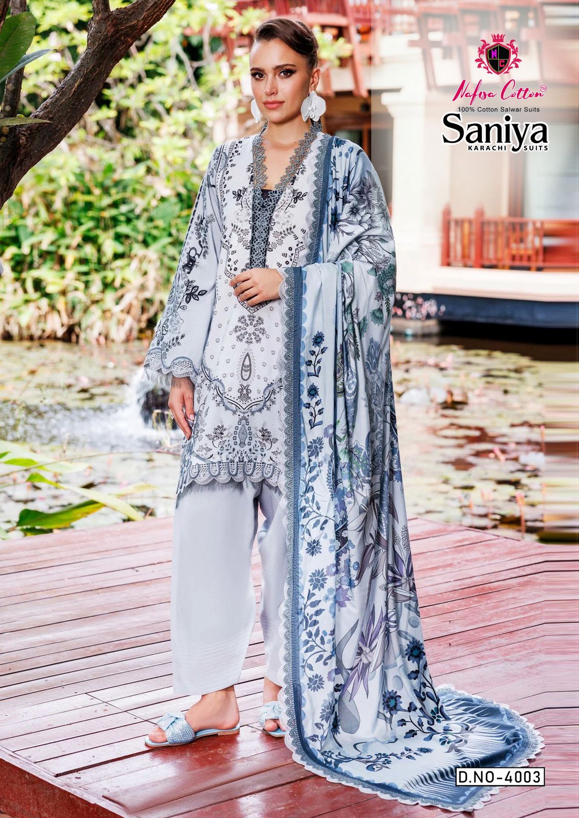Saniya Vol 4 Nafisa Cotton Soft Cotton Karachi Salwar Suits Wholesale Price