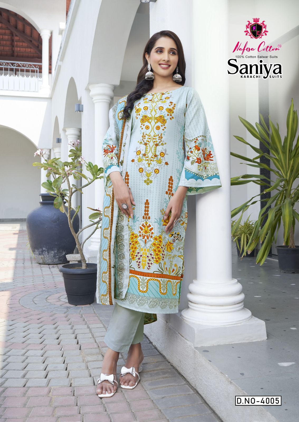 Saniya Vol 4 Nafisa Cotton Soft Cotton Karachi Salwar Suits Wholesale Price